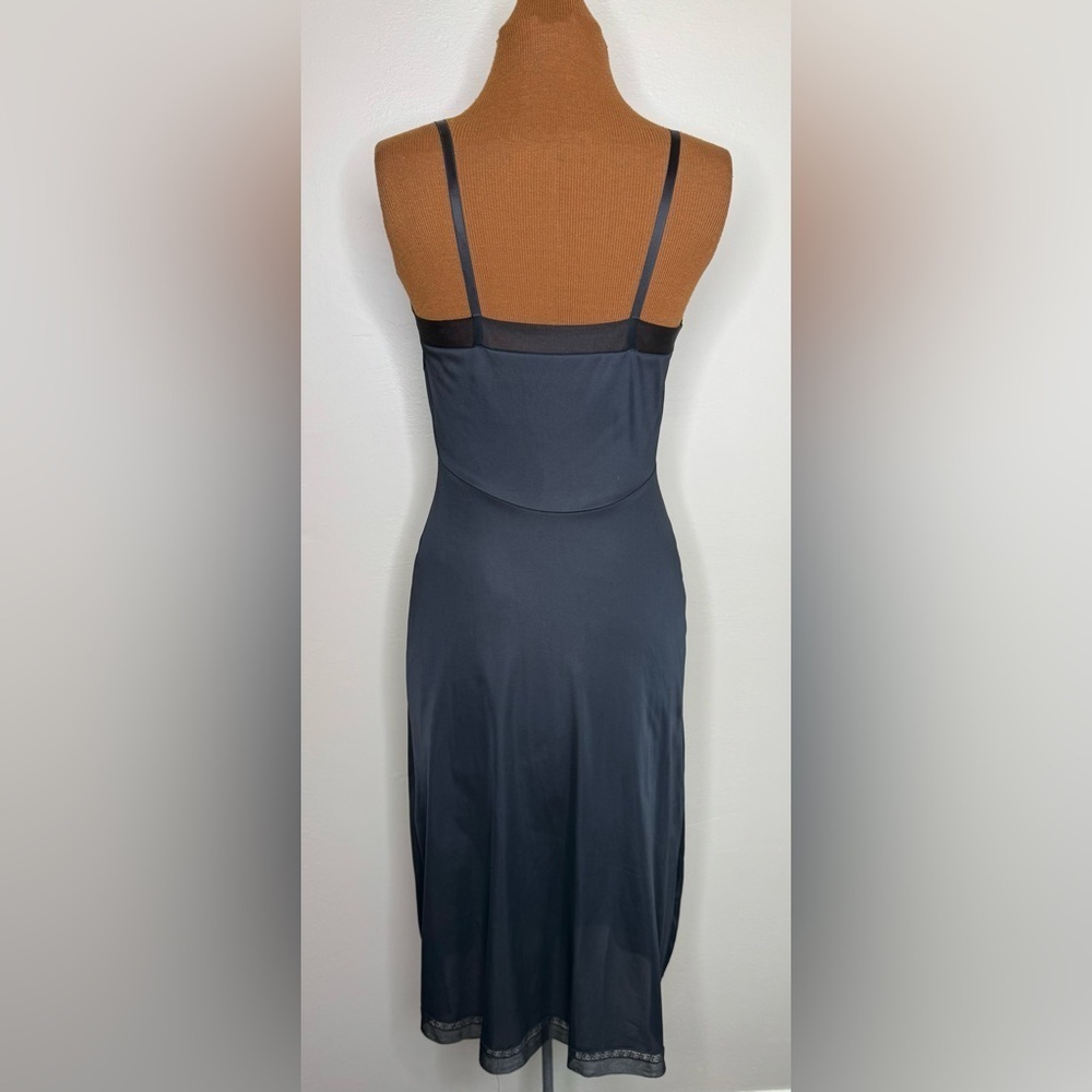 Vintage Seamprufe 1950’s Black Satin Chemise Slip Size 32 - Picture 4 of 8